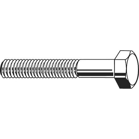 Zoro Select U04000.125.0600 Grade A307, 1-1/4" Hex Head Cap Screw, Black Oxide