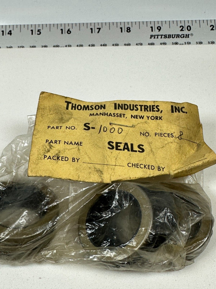 Thomson Industries Inc. S-1000 Oil Seals 1563od/1.0 id/0.189 Tall - Price for 1