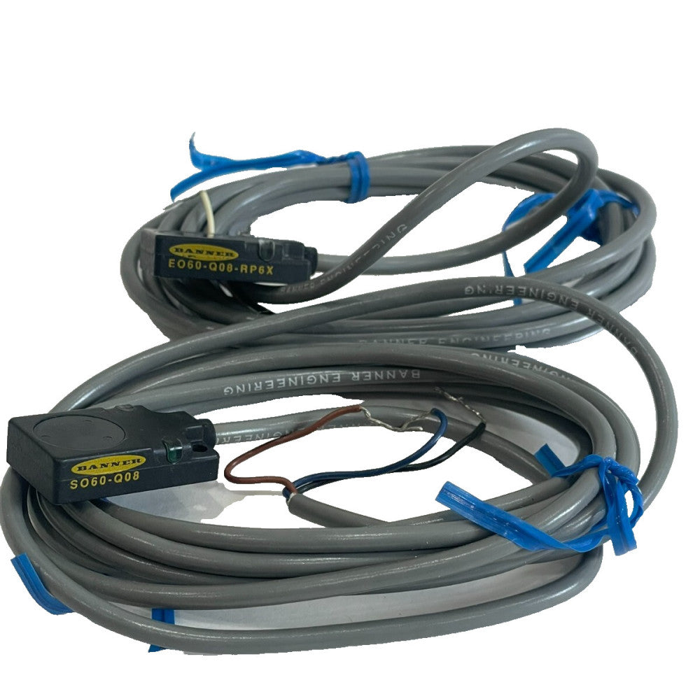 NEW BANNER ENGINEERING SO60-Q08 MINATURE SENSOR PAIR EO60-Q08-RP6X