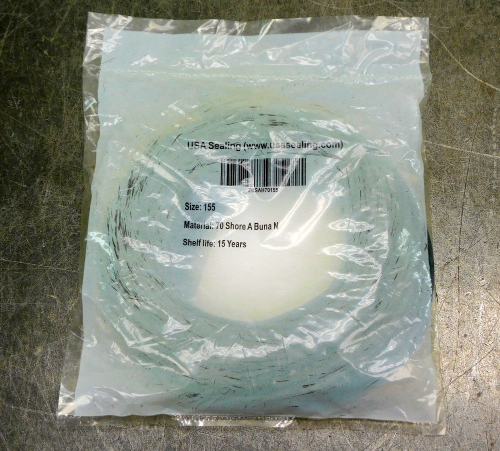 USA Sealing Buna-N 155 O-Ring 70A Durometer Lot of Fifty (50)