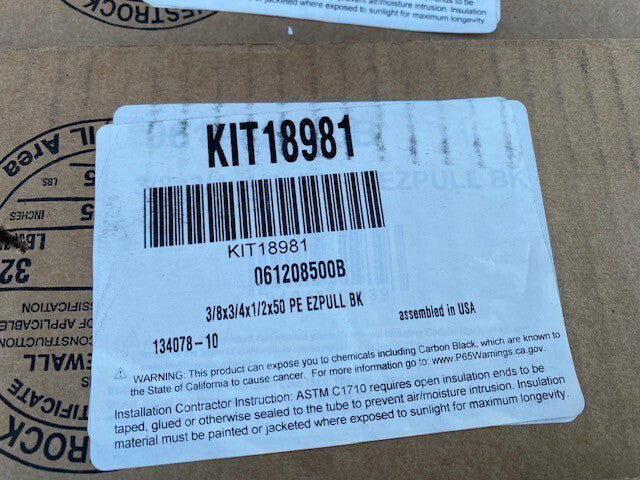 3/8" x 3/4" x 50' Insulated Air Conditioner Copper Refrigeration Line Set