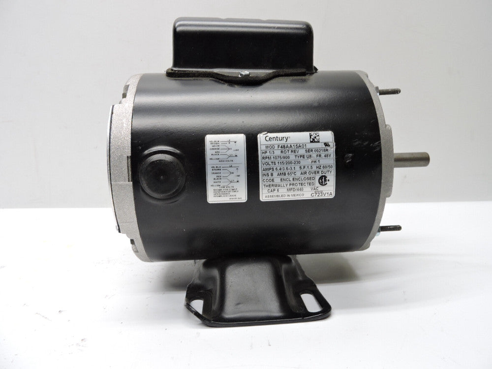 Century C723V1A 48Y Frame Outdoor Duty Transformer Cooling Fan Motor - NOB NEW!