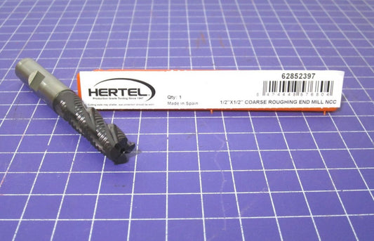1/2" Coarse Pitch 4F Cobalt Roughing End Mill 1-5/8" LOC x 3-5/8" OAL 30° Helix