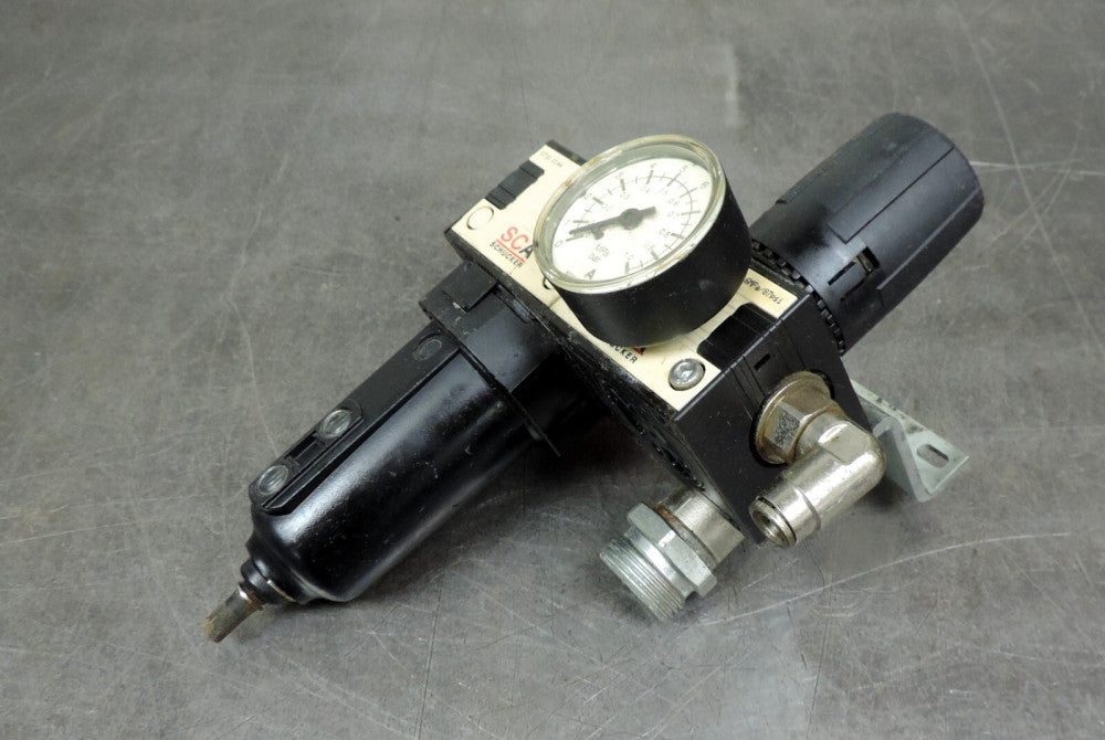 SCA Schucker 0710.0144 Regulator & 0504.0094  with Pressure Gauge 1/2" npt