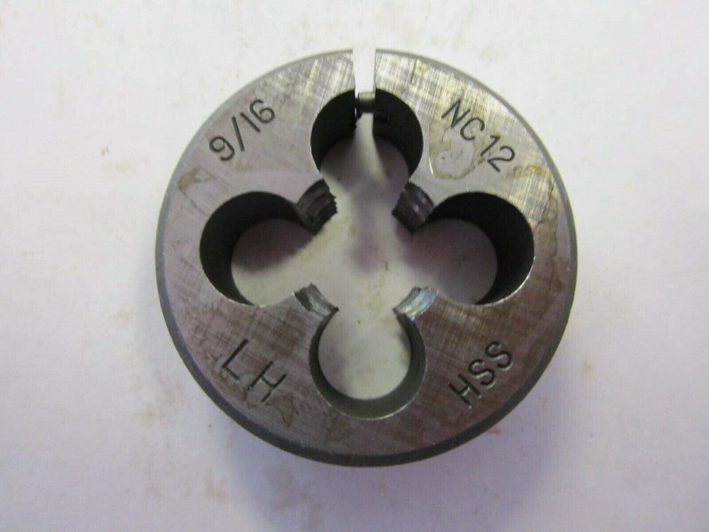 1.5" 9/16-12 UNC Outside Diameter HSS Adjustable Round Die NEW
