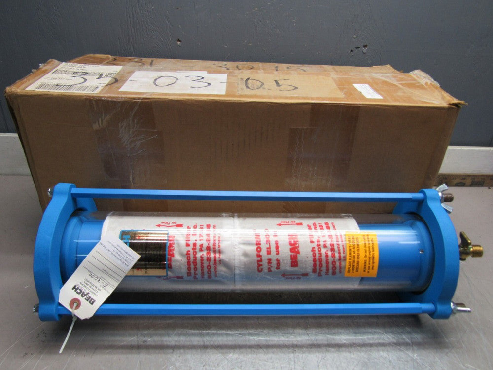 BEACH FILTERS F-300C IN-LINE CYLFORM STANDARD DESICCANT FILTER W/ACRYLIC HOUSING