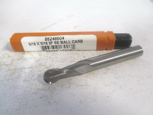(E5249020) 5/16" x 13/16" x 5/16" x 2-1/2" OAL 2Fl Solid Carbide Ball End Mill