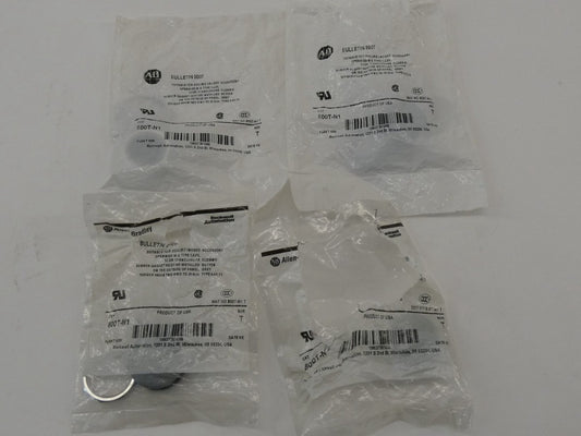 *Lot of 4* Allen-Bradley 800T-N1 Grey Closing Button Ser. T - NEW Surplus!