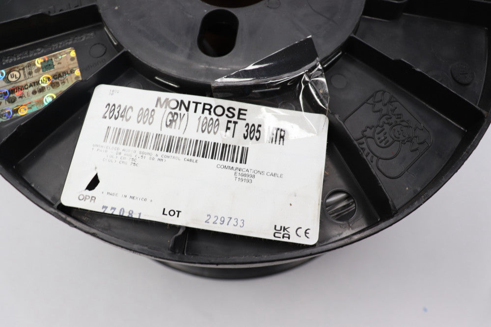 Montrose 4-Conductor Unshielded Control Cable 1000 Ft 2043C 008 (GRY) 305 MTR 