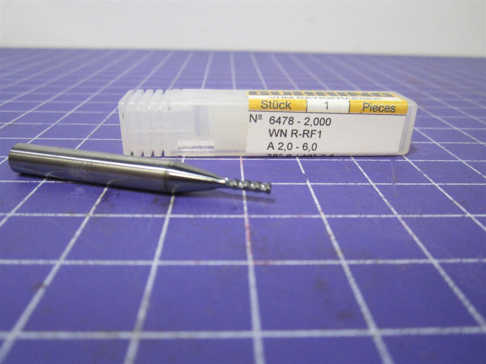 Guhring 0.6299" Corner Radius & Corner Chamfer End Mill 4F LOC 38mm Carbide