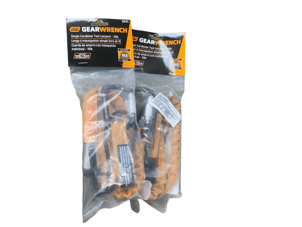 Gear Wrench Extended Length Single Carabiner 88761 PACK OF 2