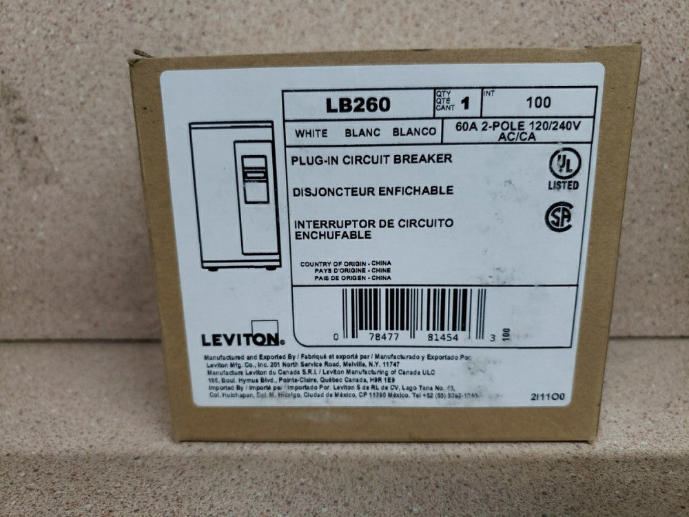 Leviton 60A 2-Pole Circuit Breaker LB260