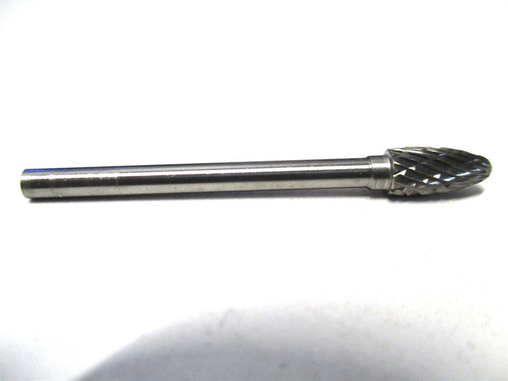 Easy Abrasives 10804 3/16 x 1/8 x 3/8 x 1-15/16 SH-53 DC Carbide Flame Burr 3 PC