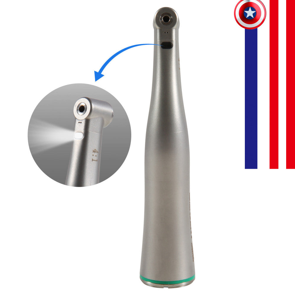 Dental Fiber Optic 4:1 Contra Angle Handpiece Prophy Endo For KAVO E-type Motor