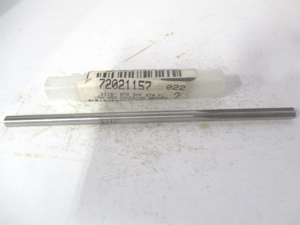 (433-0.2115) 0.2115" x 1-1/4" x 5" 6-Flute Straight Shank HSS Chucking Reamer 