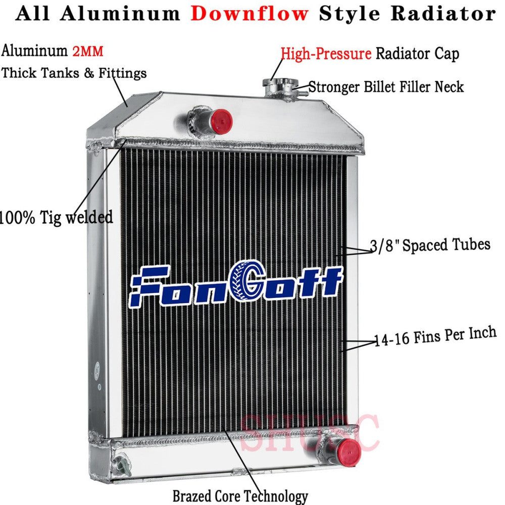 Aluminum Radiator Fits Ford C7NN8005E 5000 5100 5200 5600 6600 7000 7100 7200