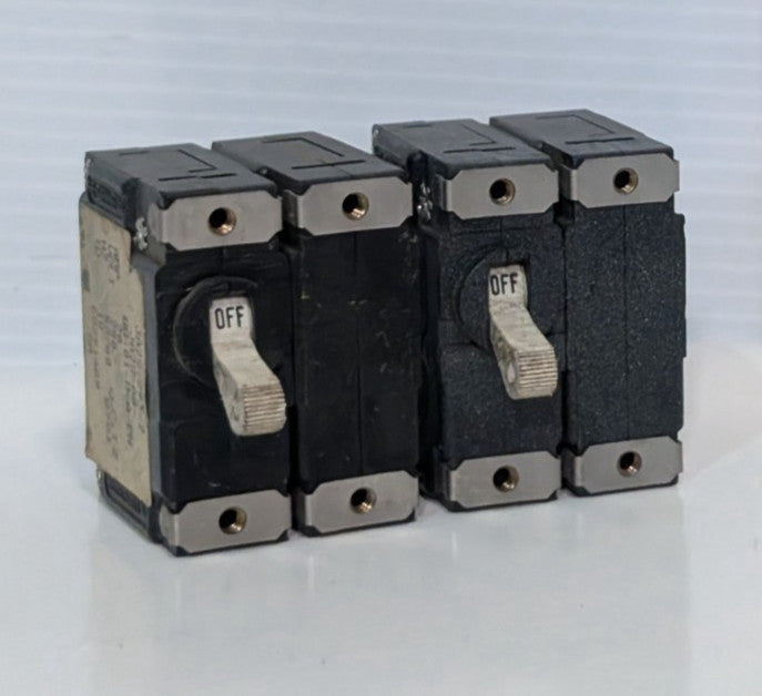 Lot of 2: Heinemann Electric BB-01-D-A-PN Circuit Breakers, 20 Amp, Made in USA