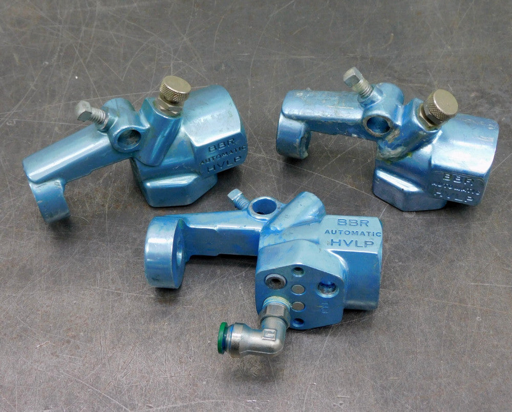 Binks Mach 1A BBR HVLP Paint Spray Gun Teal Color Lot of Three (3)