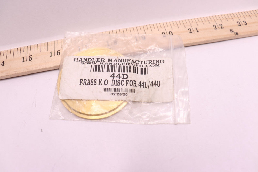 Handler Manufacturing Upper Lower K.O. Disc Brass 44D
