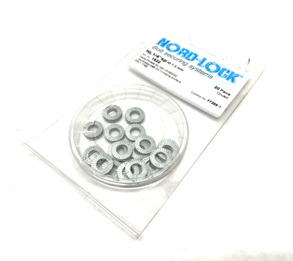 Nord-Lock 1522 Wedge Lock Washer NL1/4"sp 7.2mm ID PKG OF 10