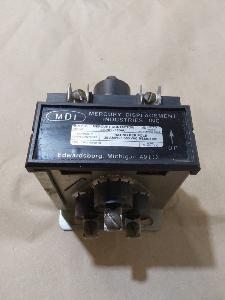 MDI Contactor 330NO-120AU 30A 600VAC 120V Coil 50/60Hz