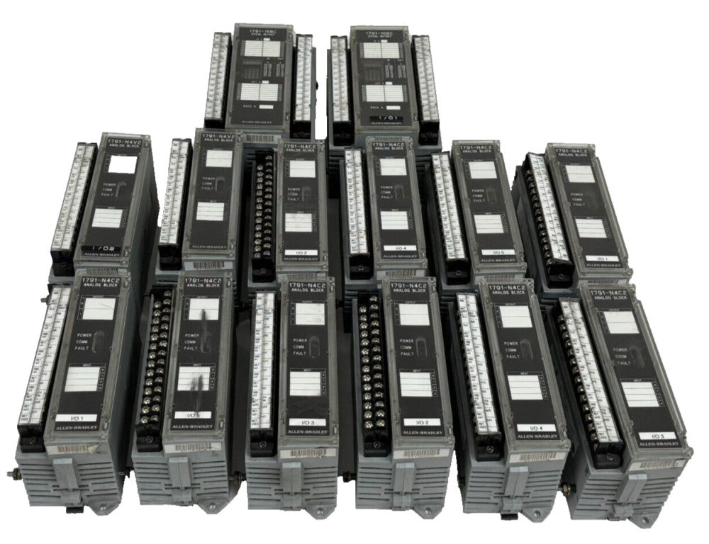 LOT OF 14 ALLEN BRADLEY 1791 BLOCKS 1791-16BC 1791-N4C2 1791-N4V2 PRE-OWNED USED