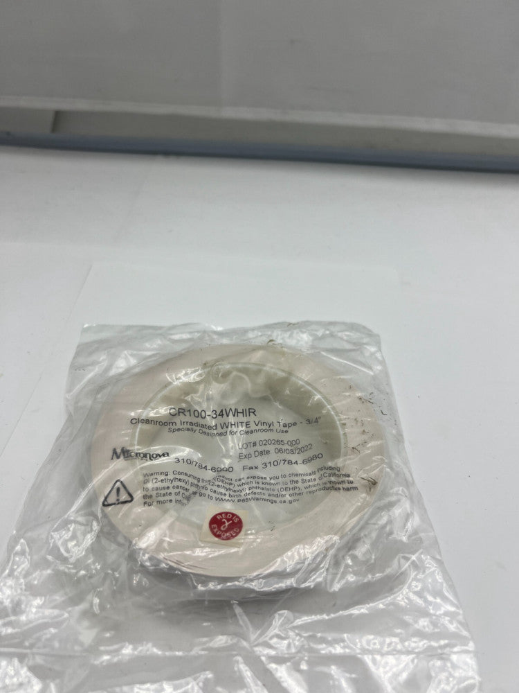 Micronova Irradiated Vinyl Cleanroom White Vinyl Tape 3/4" CR100-34WHIR