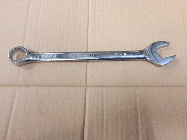 Urrea 1228M 22.2 mm 12 - Point Fully Polished Combination Wrench, Chrome (NEW)