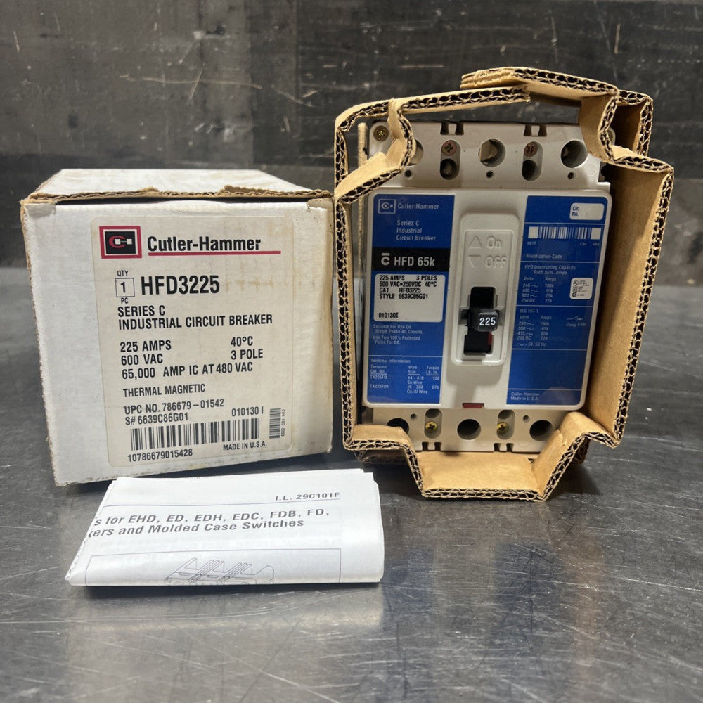EATON CORPORATION HFD3225 Circuit Breaker Nos Surplus