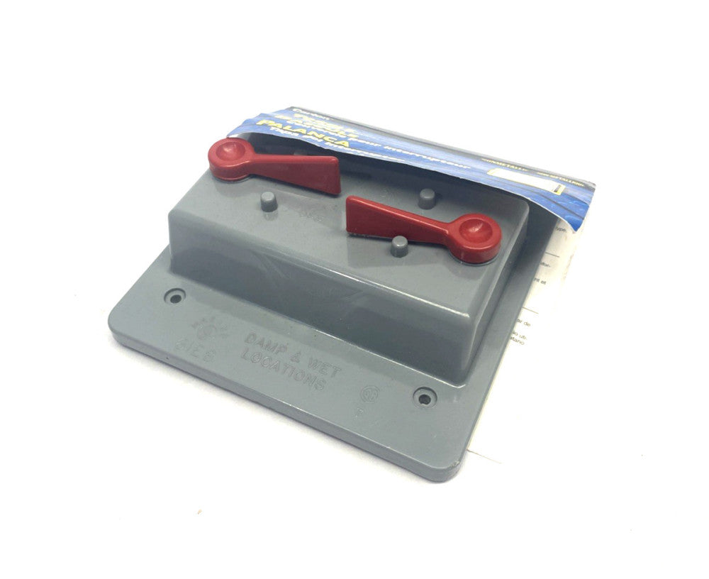 Carlon E9G2SSN 2-Gang Double Toggle Weather-Proof Cover, Gray