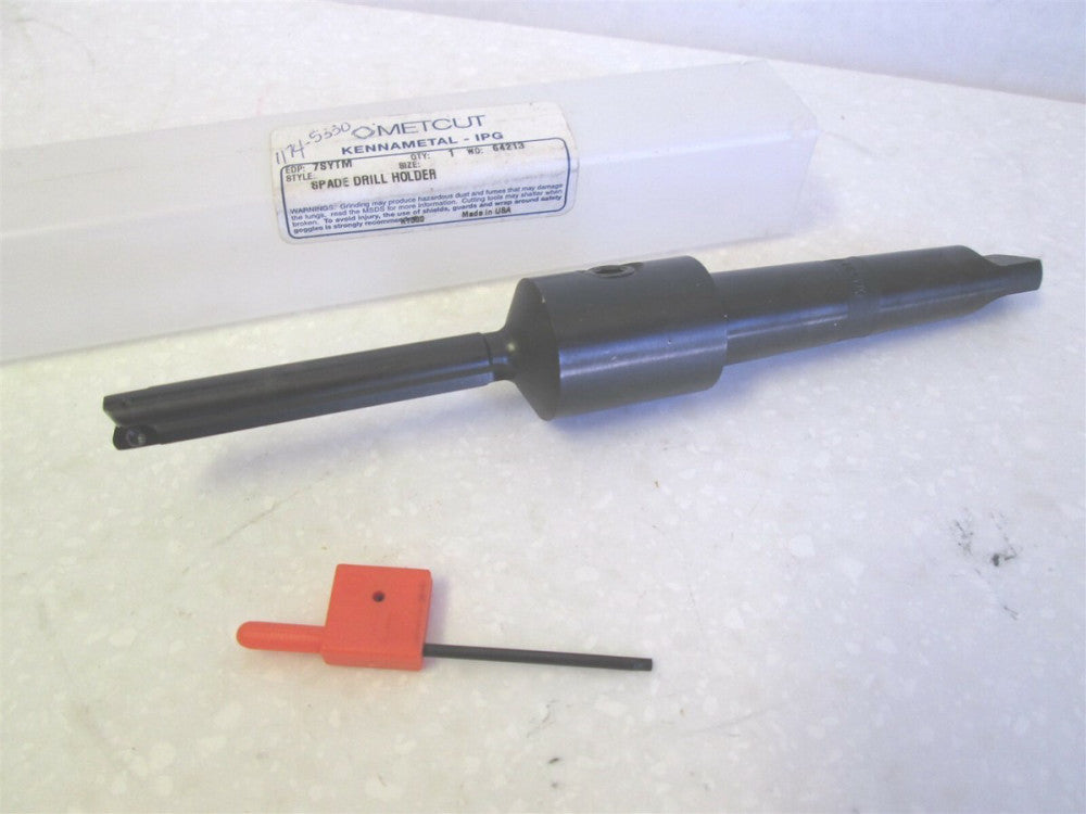 Metcut Series Y 7.19" OAL Straight Flute 2MT Taper Shank Spade Drill Holder 