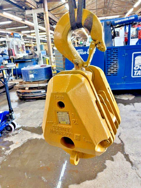 JOHNSON 20 TON THREE SHEAVE CRANE HOOK BLOCK 20T12RTC/88-143