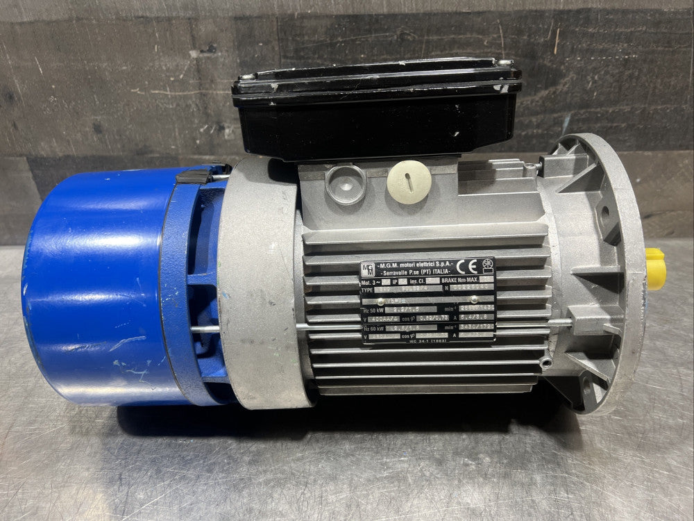 MGM MOTOR Type BAD 90LB2/4 ELECTRIC MOTOR. Nos Surplus. Damaged Electrical Cover