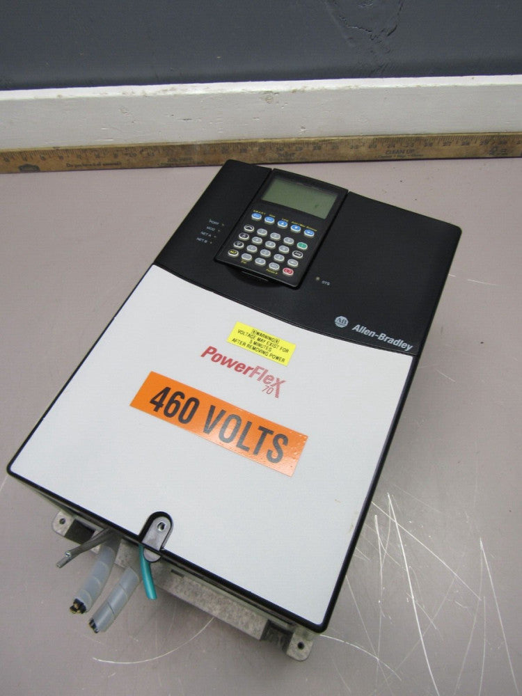 ALLEN BRADLEY POWERFLEX-70 20AD022A0AYNANC0 15HP AC DRIVE W/20-COMM-E XLNT USED
