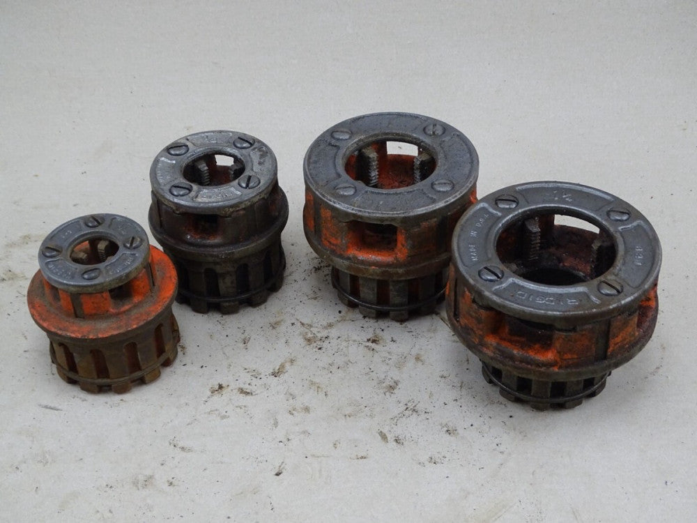 Ridgid Pipe Threader Die Heads 1-1/4, 1, 1/2, & 1/4" , 