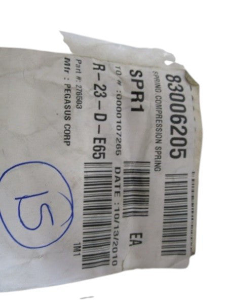 LOT OF 15 PEGASUS CORP. COMPRESSION SPRING 276503 NSNP