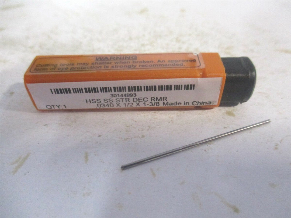 (72294507) #50 3/4" x 2" OAL 4-Flute Straight Shank HSS Chucking Reamer 