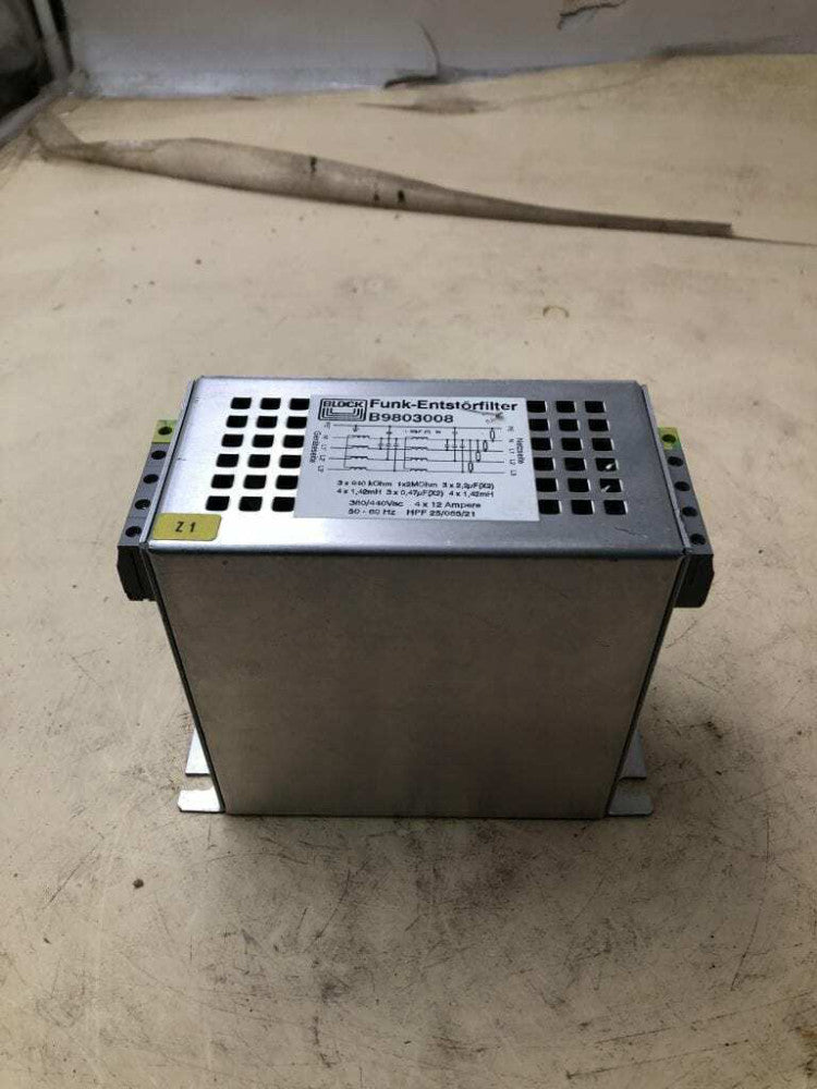 Block B9803008 Radio Interference Suppression Filter 380/440VAC 4/12A 50/60Hz