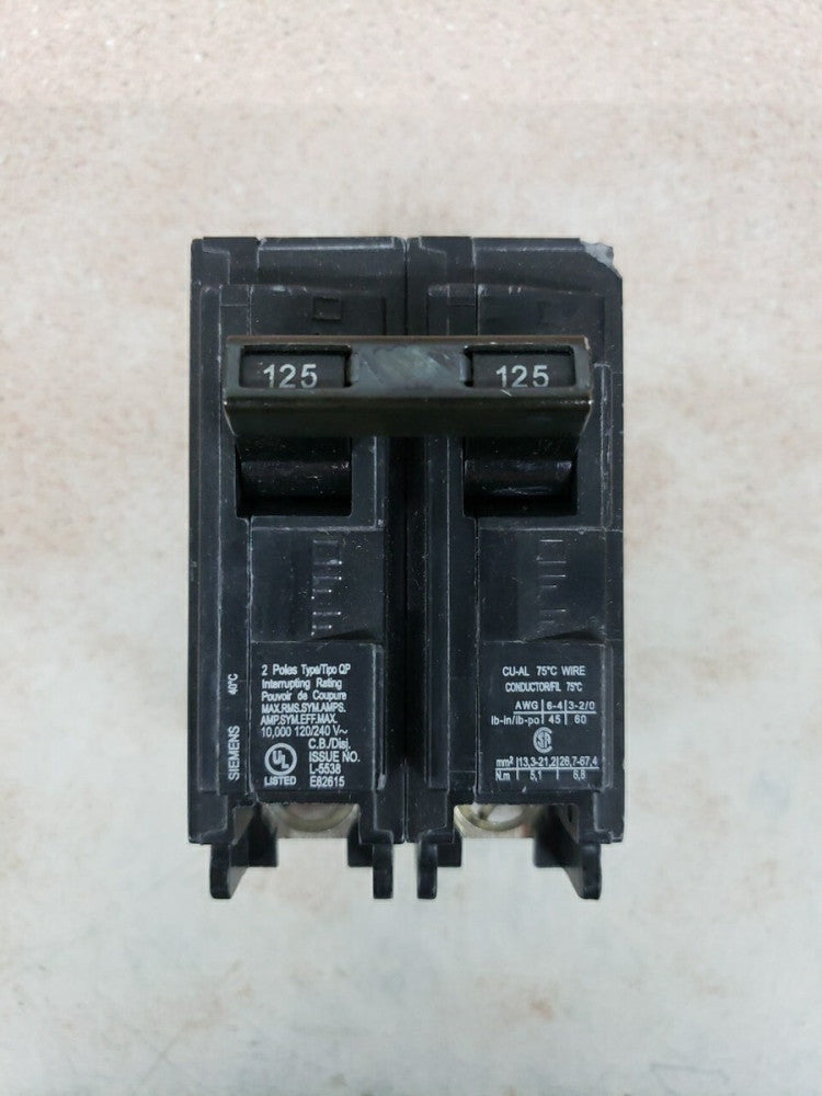 NEW Q2125H 125-Amp Double Pole 22kA Type QPH Circuit Breaker CHIPPED