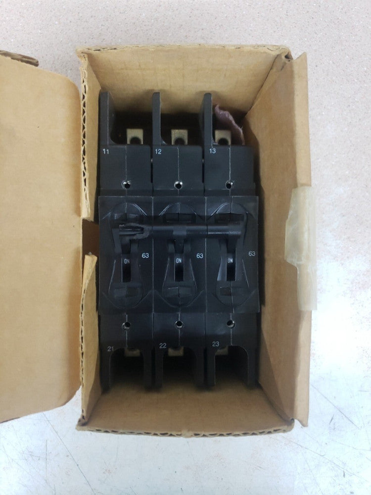 Airpax Molded Case Circuit Breaker 3 POLE 63 AMP - CHIPPED HANDLE **SEE PICS**