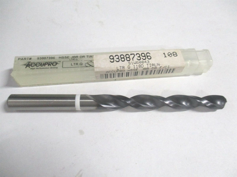 (1W60843-AC) Letter Q 118° 117mm OAL Cobalt RH TiAlN Jobber Drill 