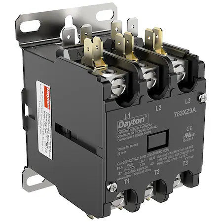Dayton 783Xz9 Definite Purpose Magnetic Contactor, 208V-240V Ac, 3 P,