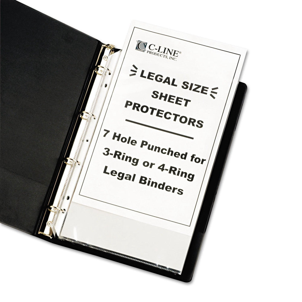 C-Line 62047 Heavyweight Poly Sheet Protector, Clear, 2-Inch, 14 x 8 1/2, 50/BX