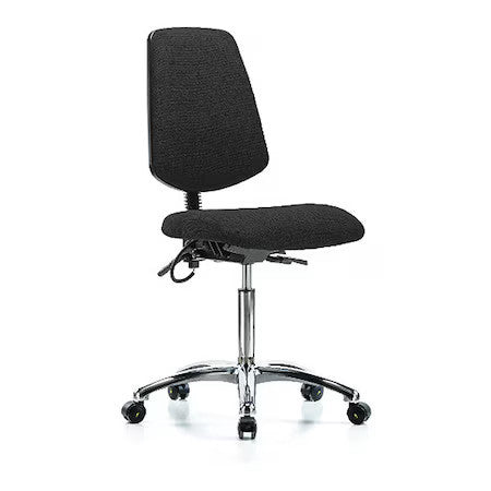 Zoro Select Br-Esd-Fmbch-Mb-Cr-T0-A0-Nf-Ec-Esdblk Esd Task Chair, Fabric,