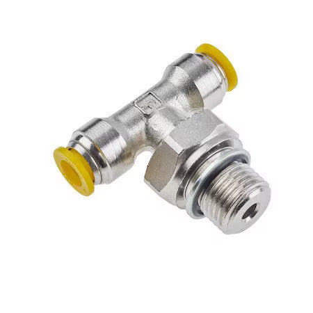 Parker 172Plp-10M-8G Metric Metal Push-To-Connect Fitting, Brass, Silver