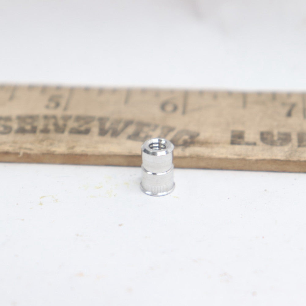 (100-Pk)  Knurled Rivet Nut Inserts Aluminum # 8-32 UNC 0.266" TO 0.271" Grip 