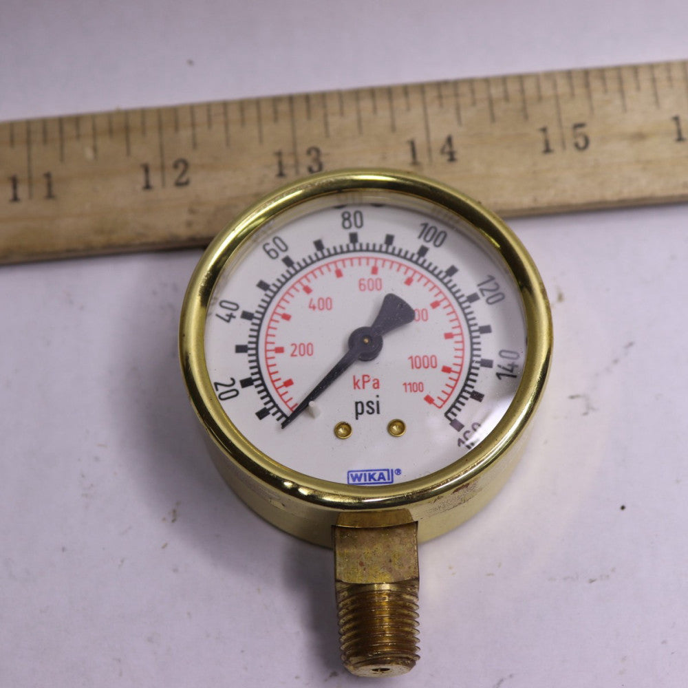 Dixon Dry Gauge Brass Dual psi 0-160 psi 2-1/2" Face 1/4" Lower Mount GBR160
