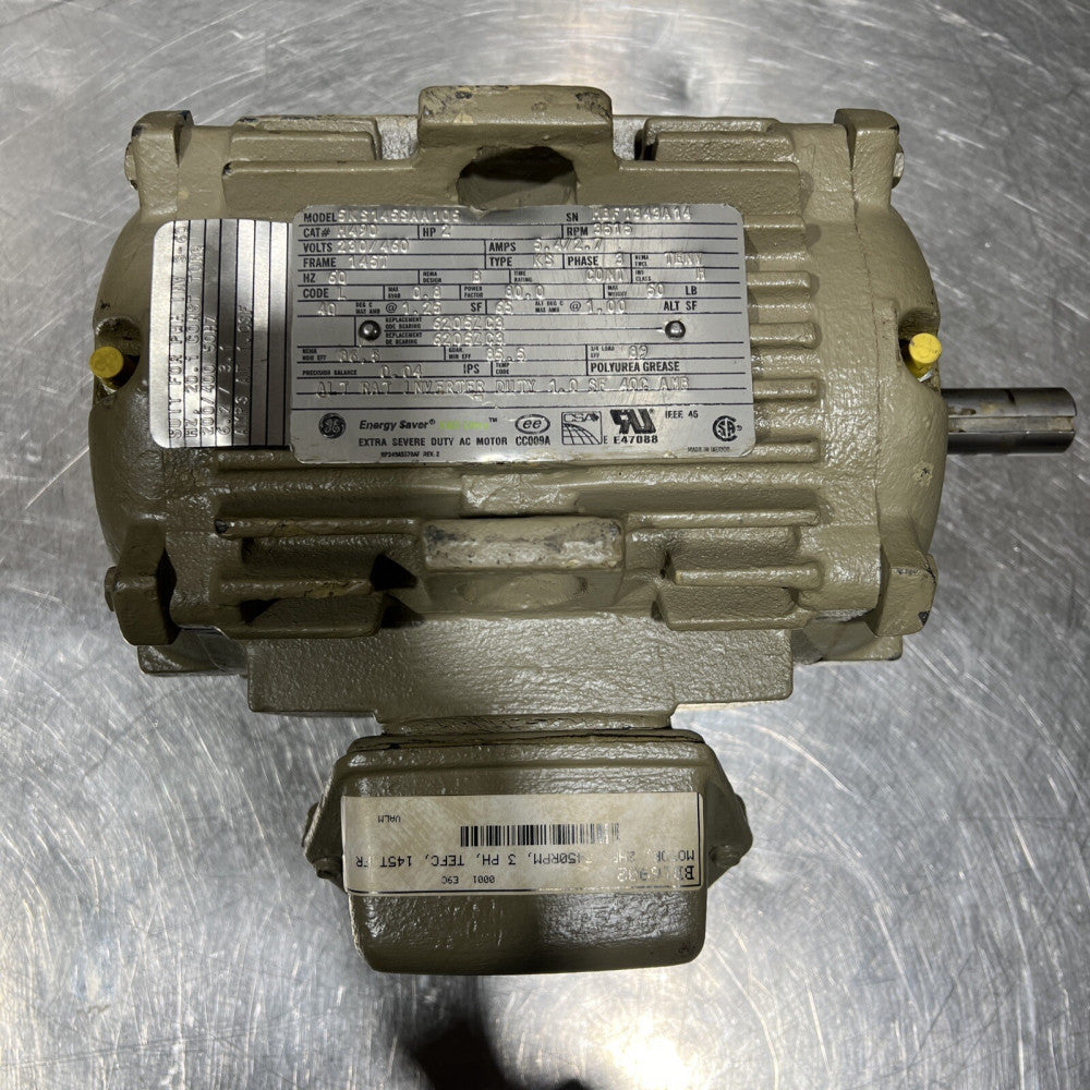 General Electric Ge 5KS145SAA105 Ac Motor 145t 3ph 2hp 3515rpm 230/460v-ac NOS