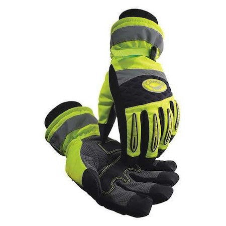 Caiman 2991-6 Hi-Vis Cold Protection Gloves, Synthetic Leather Palm, Heatrac
