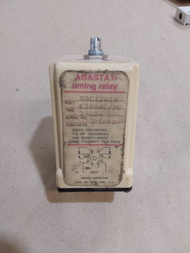 SSC 12 AIA AGASTAT Time Delay Relay 2-60MIN 120VAC/DC (72)